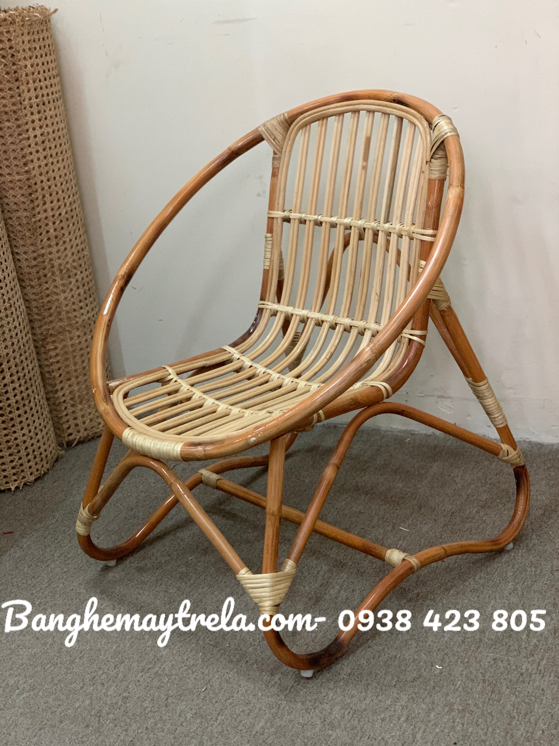 Ghế sò mây cafe chân quỳ